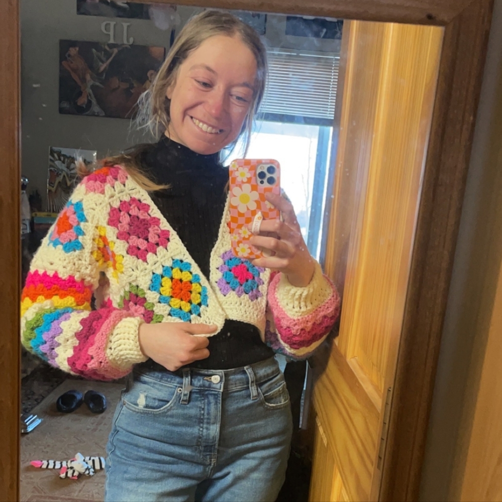 Crochet cardigan sweater